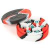 Metallic Dice games LIc921 Silicone Round Dice case - Red, Black & White