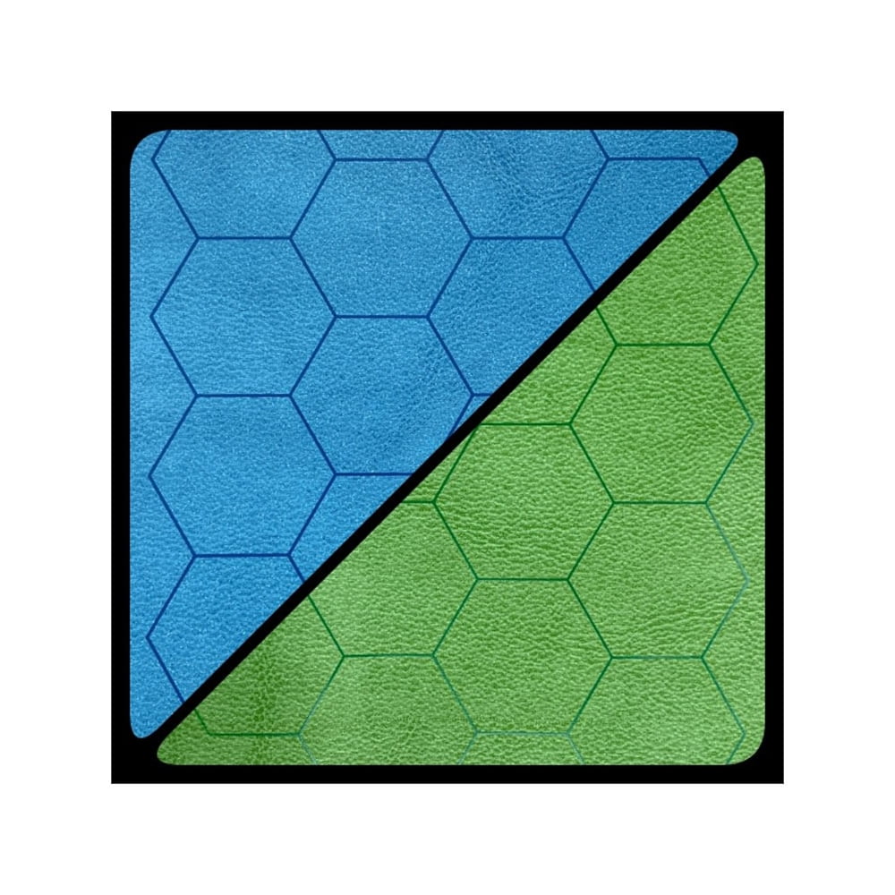 212 Main 1 In. Reversible Hexes Battlemat Board Game Blue & Green