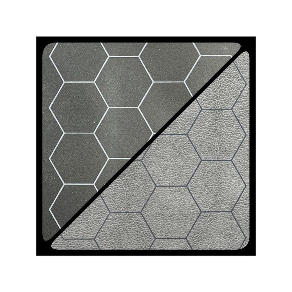 212 Main 1 In. Reversible Hexes Battlemat Board Game Black & Grey