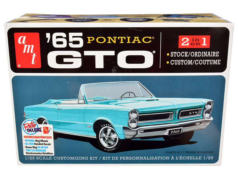 Skill 2 Model Kit 1965 Pontiac Gto 2-In-1 Kit 1/25 Scale Model By Amt