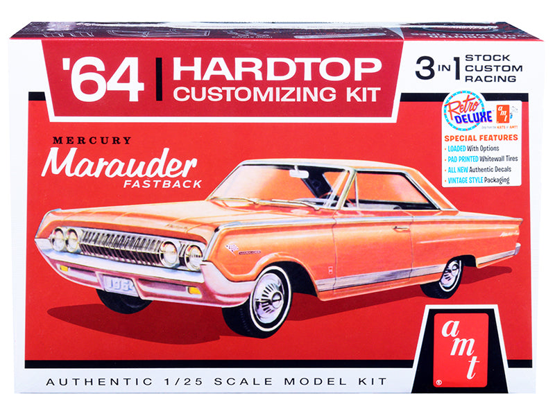 Skill 2 Model Kit 1964 Mercury Marauder Fastback 3-In-1 Kit 1/25 Scale Model By Amt