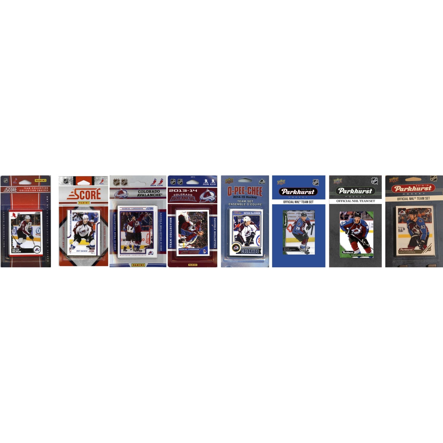 NHL Colorado Avalanche 8 Different Licensed Trading Card Team Sets