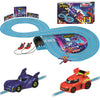 Carrera First Batwheels - Time For Action Slot Car Race Track With Spinners Includes Bam And Redbird Cars Battery-Powered Beginner Racing Set Kids Ages 3 Years Up