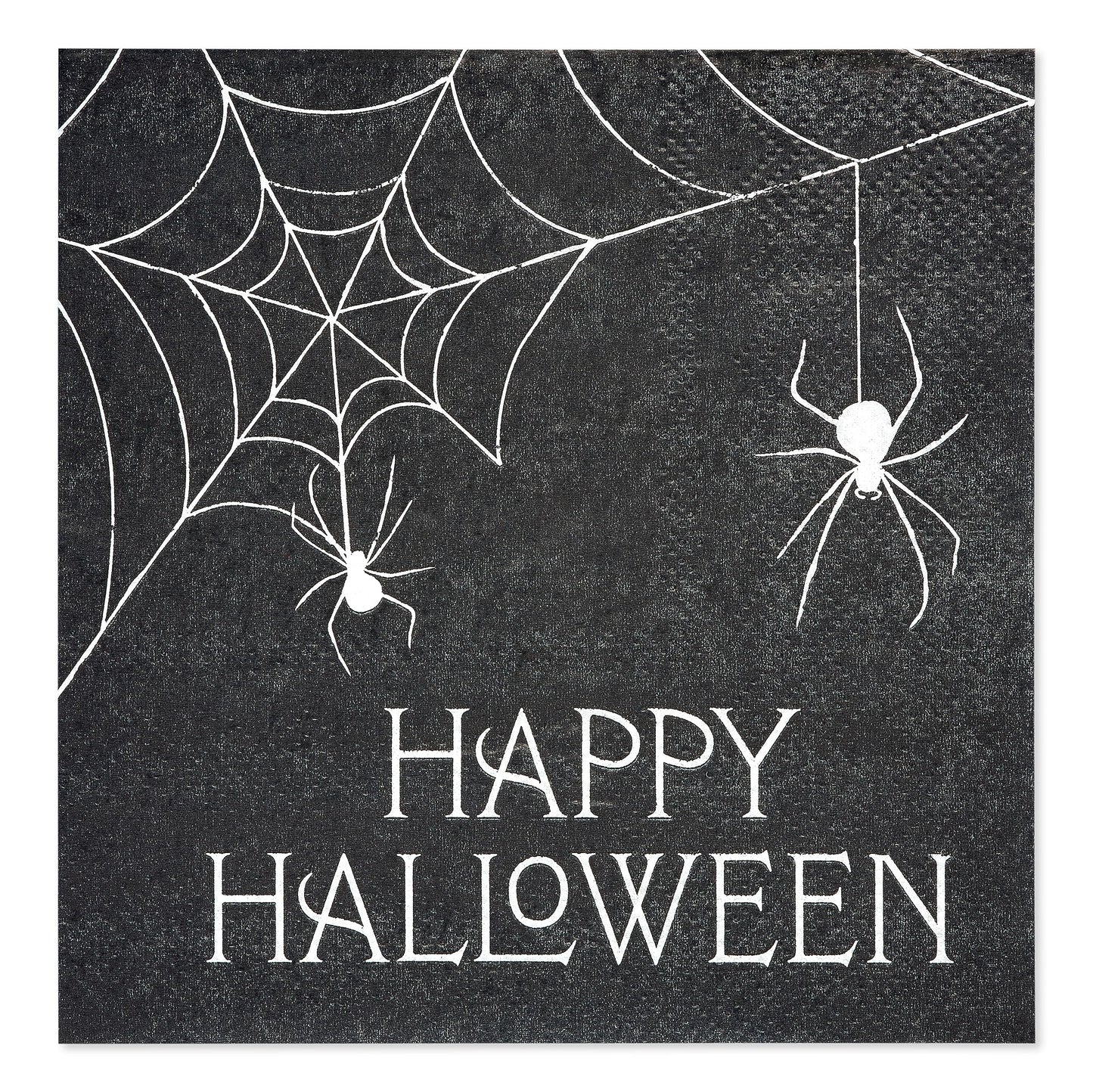 American Greetings 50-Count 5 In. X 5 In. Beverage Napkins, Spiderweb Halloween Party Supplies