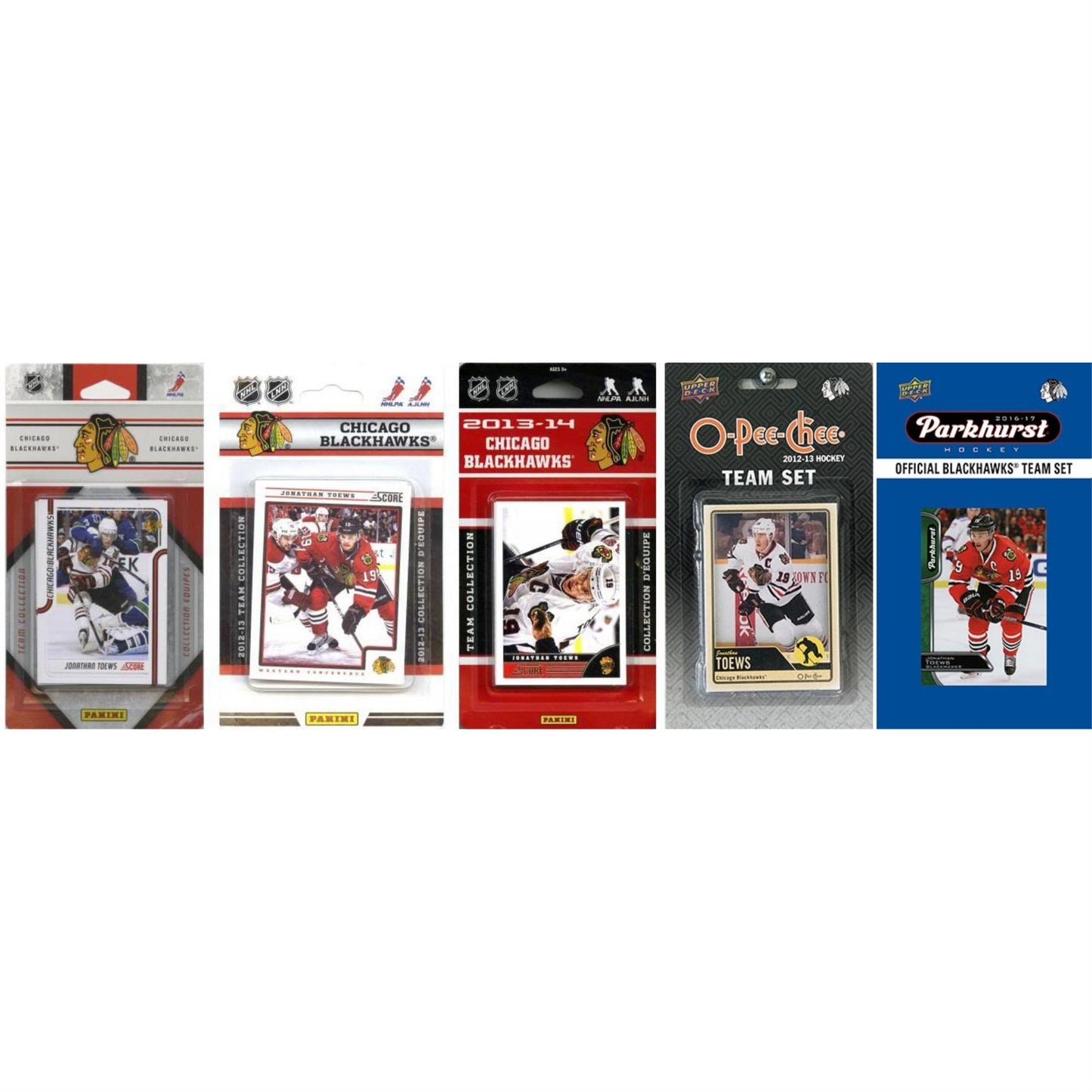 NHL Chicago Blackhawks 5 Different Licensed Trading Card Team Sets