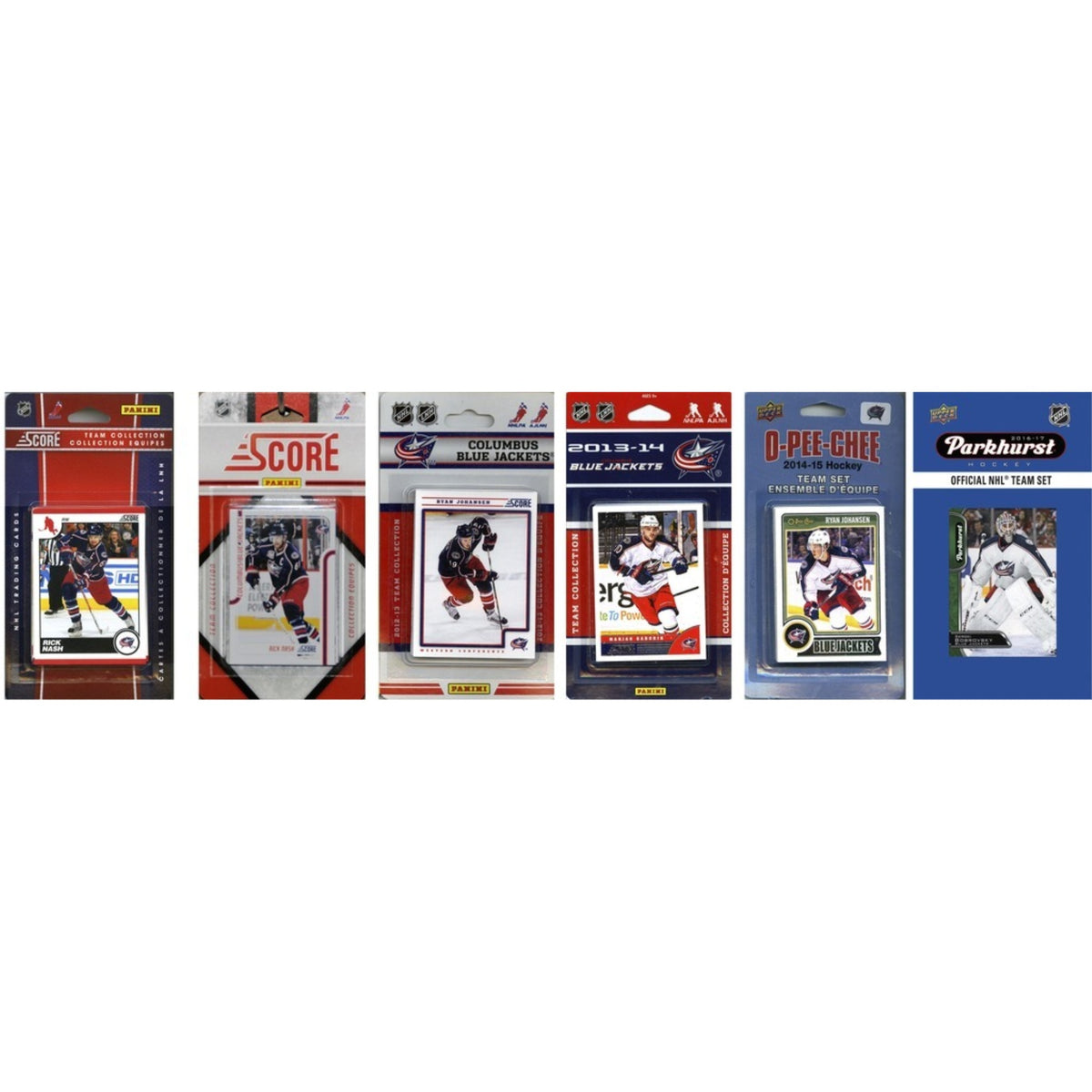 NHL Columbus Blue Jackets 6 Different Licensed Trading Card Team Sets