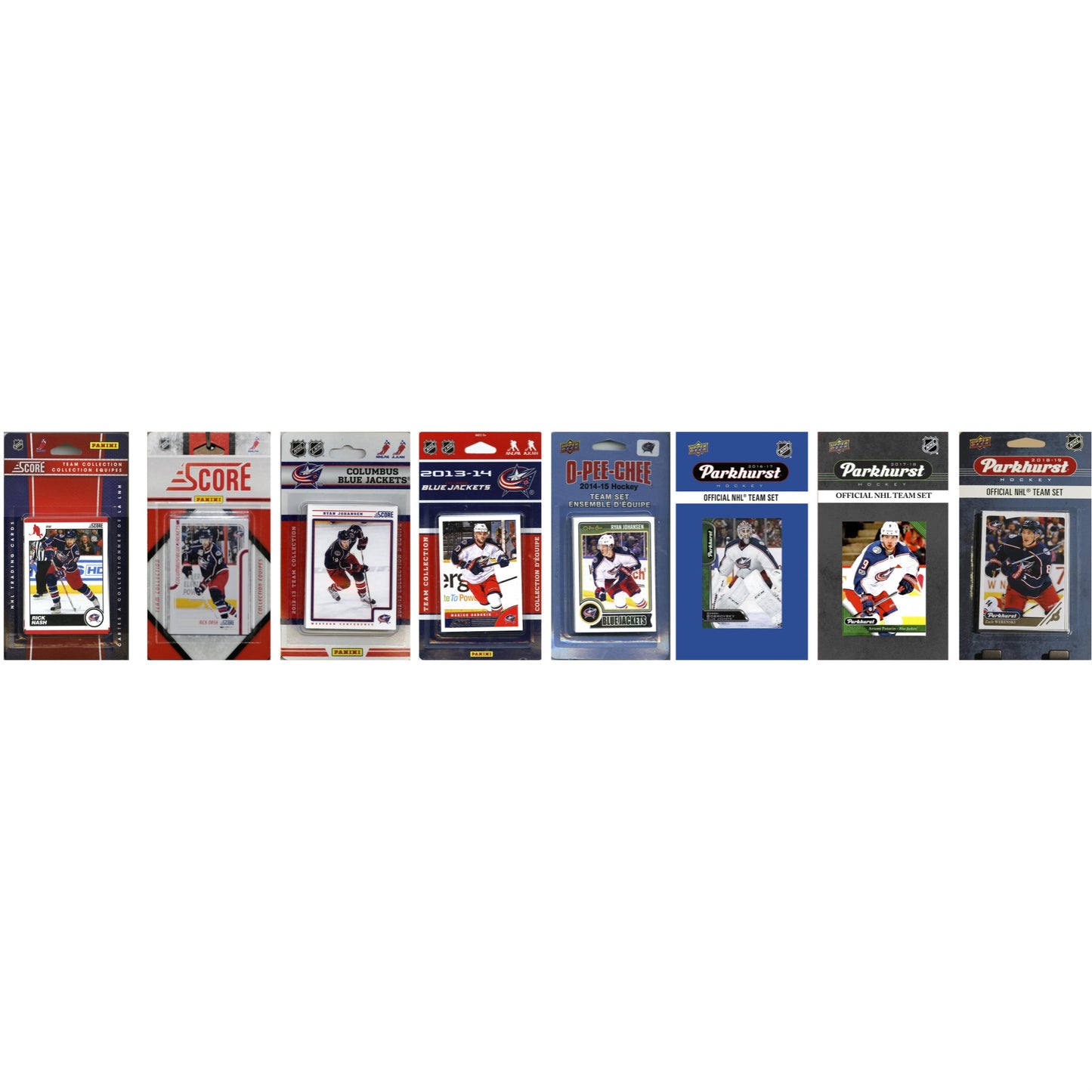 NHL Columbus Blue Jackets 8 Different Licensed Trading Card Team Sets