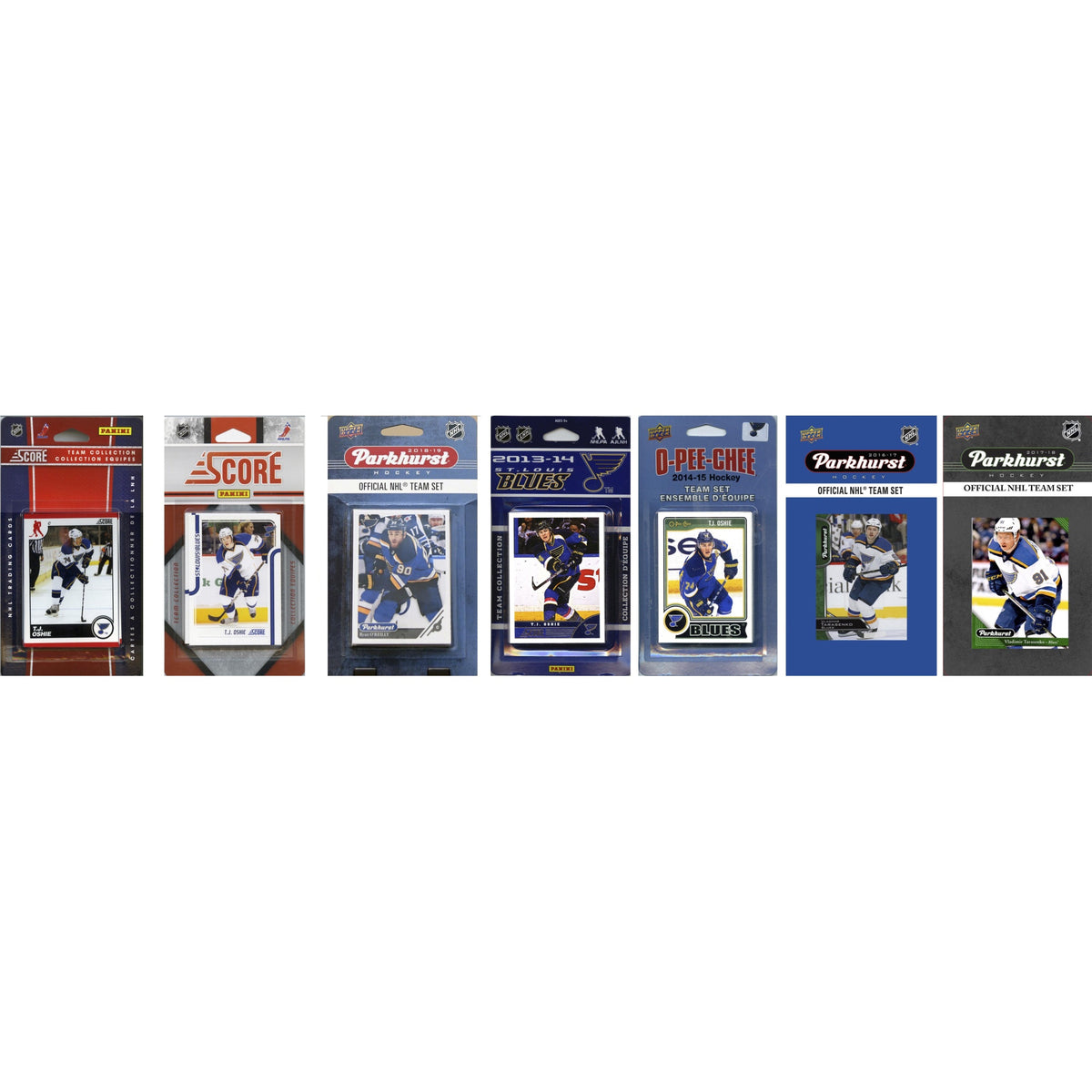 NHL St. Louis Blues 7 Different Licensed Trading Card Team Sets