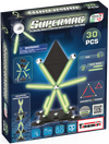 Tinamiri Supermag - Glow 30 - Magnetic Building Set, Educational construction fun, 30 piece set, Magnet Toys, 0657