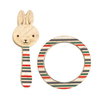 Printed Bunny Single-Piece Rattle and Matching Mirror
