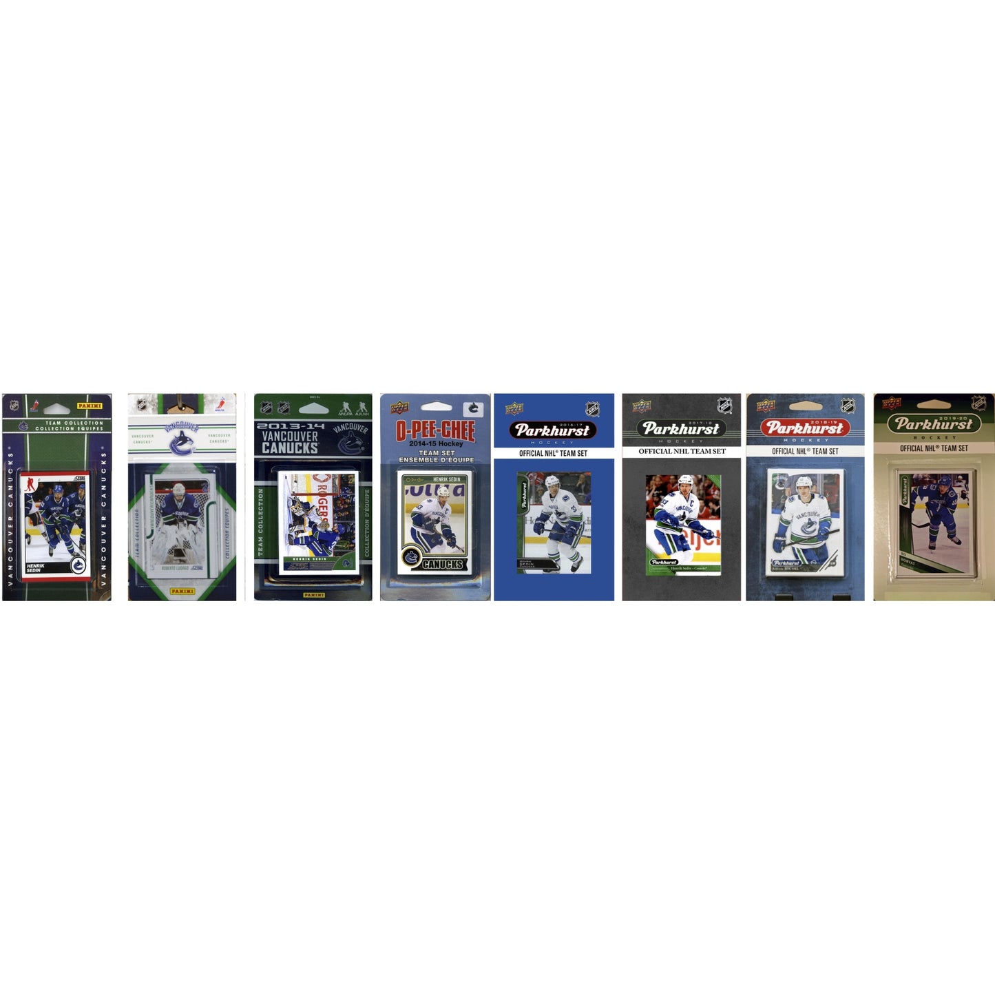 Nhl Vancouver Canucks 8 Different Licensed Trading Card Team Sets