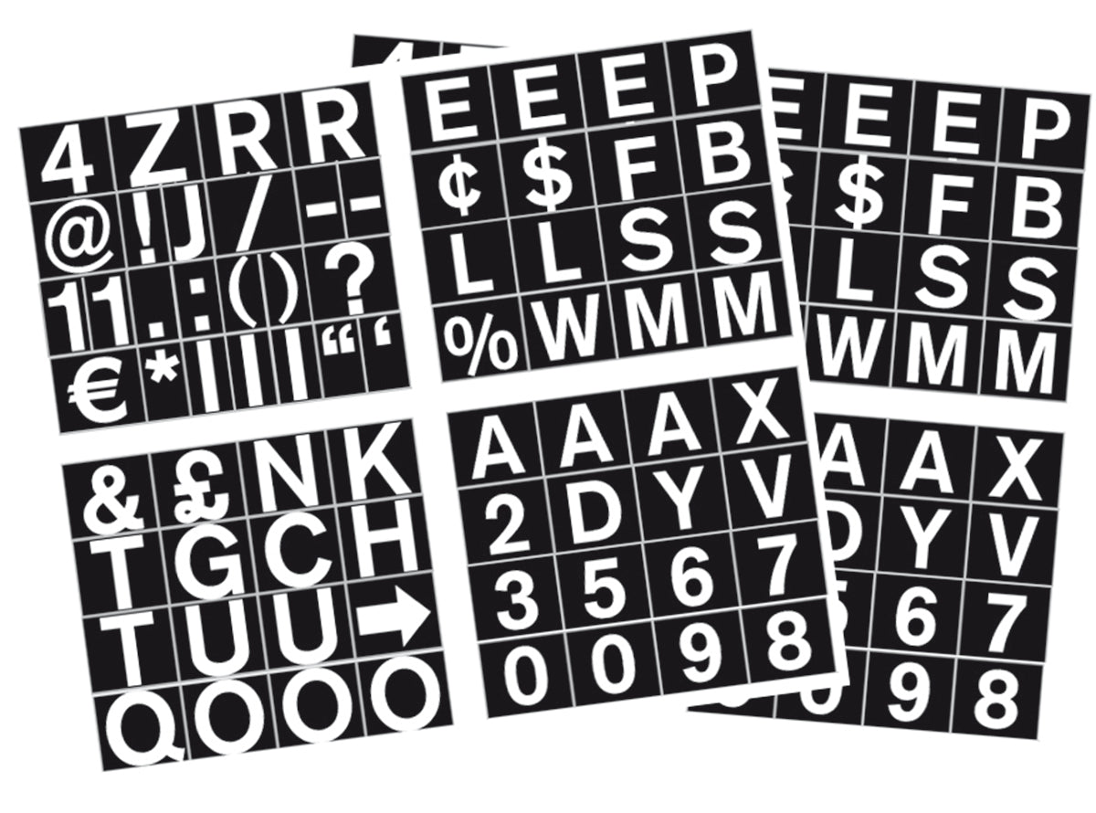 .75'' Magnetic Set Of Letters, Numbers & Symbols