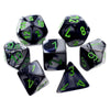 Chessex Chx26445 Dice-Gemini Set, Black/Grey/Green