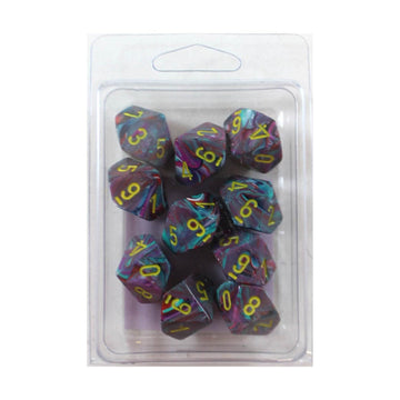 Chessex D10 Mosaic W/Yellow (10)