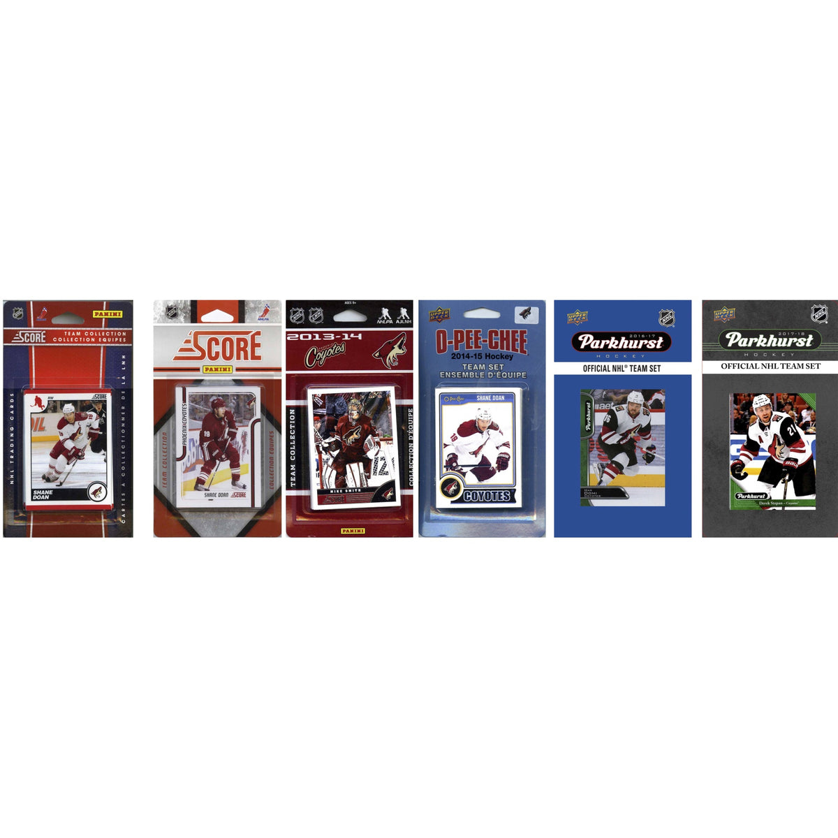 NHL Arizona Coyotes 6 Different Licensed Trading Card Team Sets