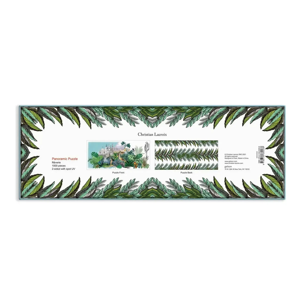 C. Lacroix Heritage Rêverie 1000 Piece Double-Sided Pano Jigsaw Puzzle Galison