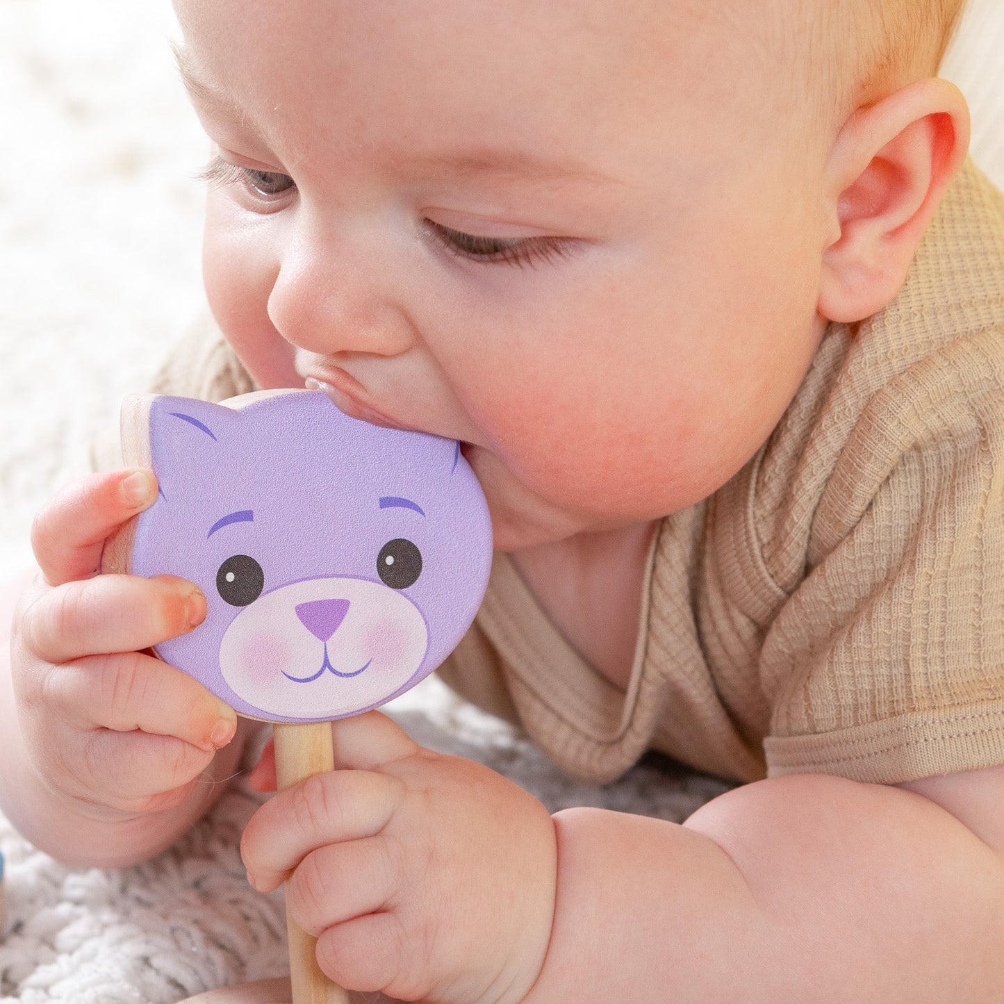 Grasp & Giggle Bear Rattle | Made in the USA 🇺🇸