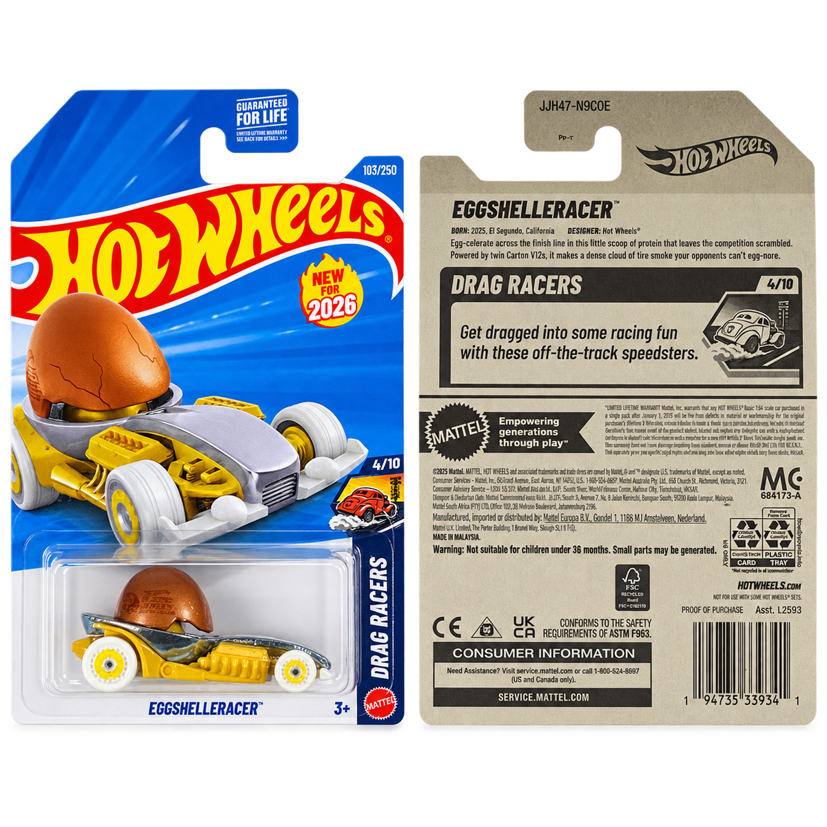 Hot Wheels EggShelleRacer | Drag Racers Series 4/10