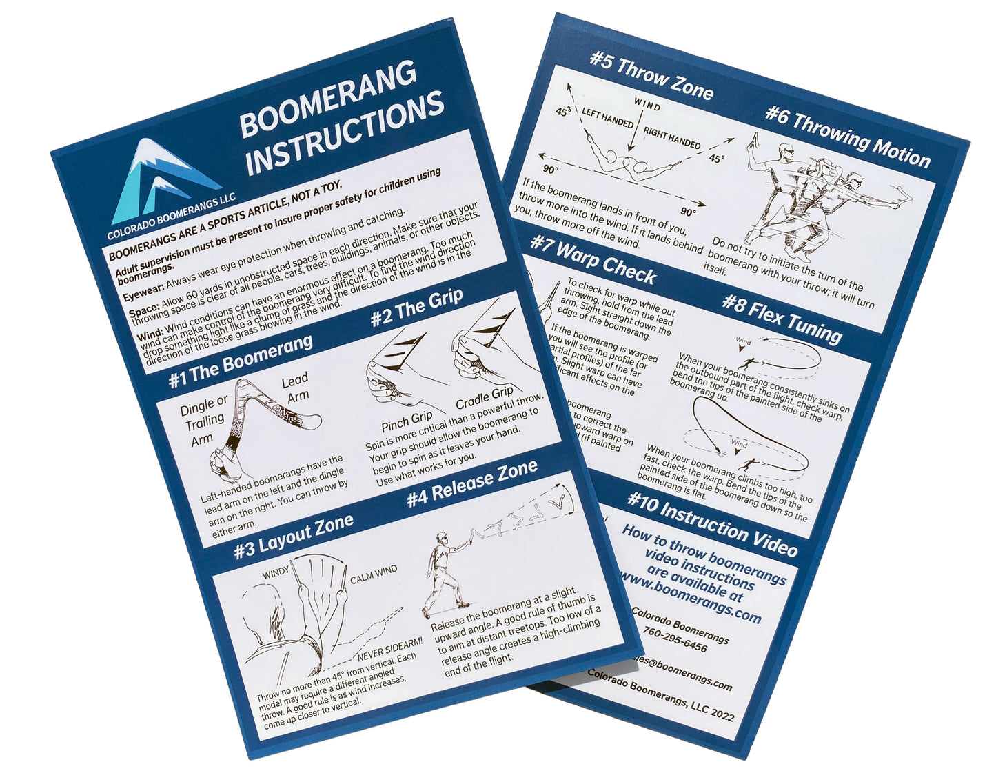 Glacier Wooden Boomerangs - beginner returning boomerang in traditional shape