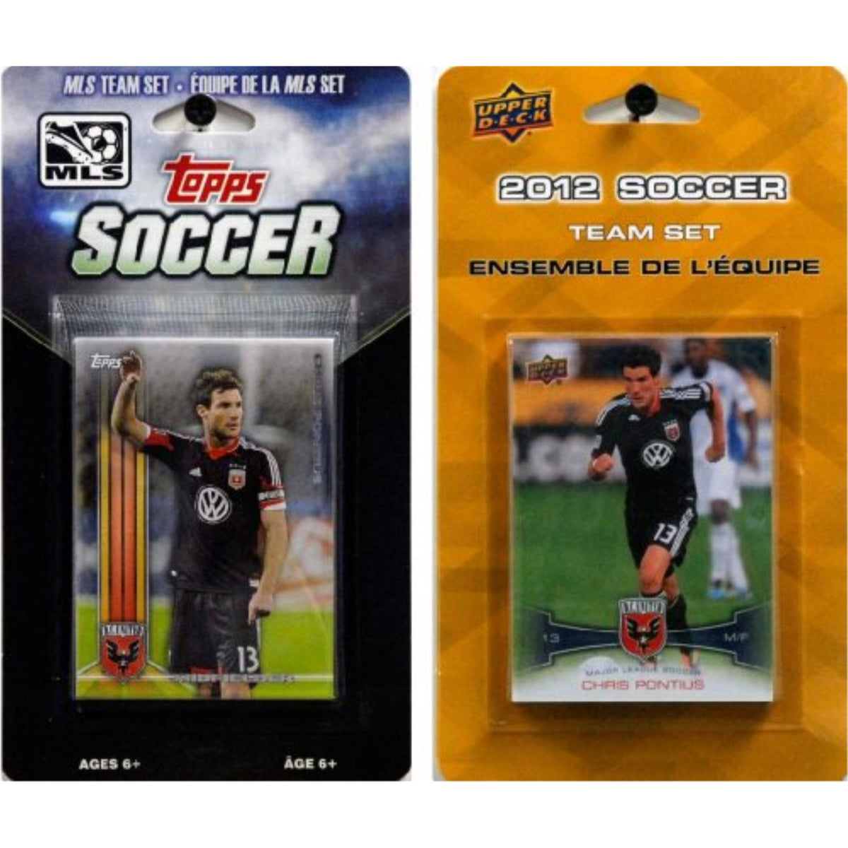 MLS D.C. United 2 Different Licensed Trading Card Team Sets