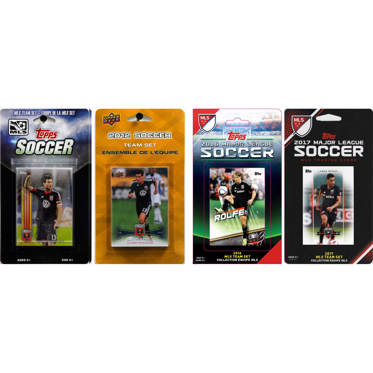 MLS D.C. United 4 Different Licensed Trading Card Team Sets