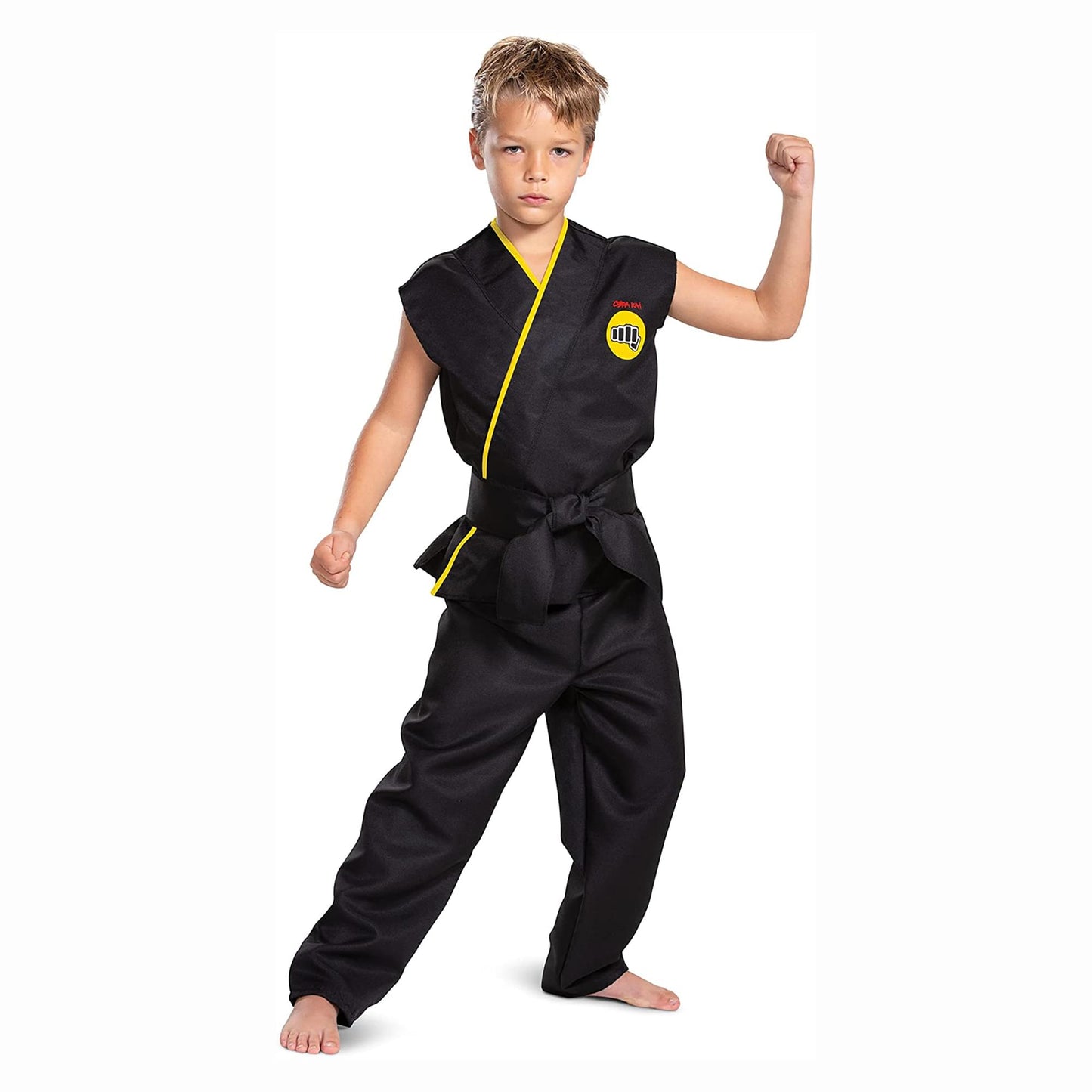 Disguise Cobra Kai Costume For Kids, Official Cobra Kai Costume Kids Gi With Black Belt, Child Size Small (4-6)