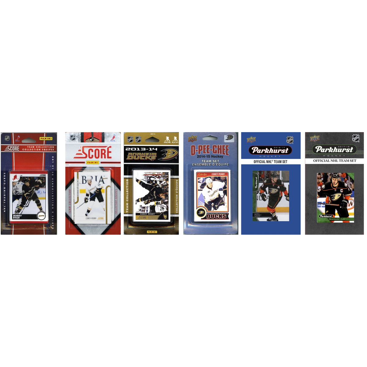 NHL Anaheim Ducks 6 Different Licensed Trading Card Team Sets