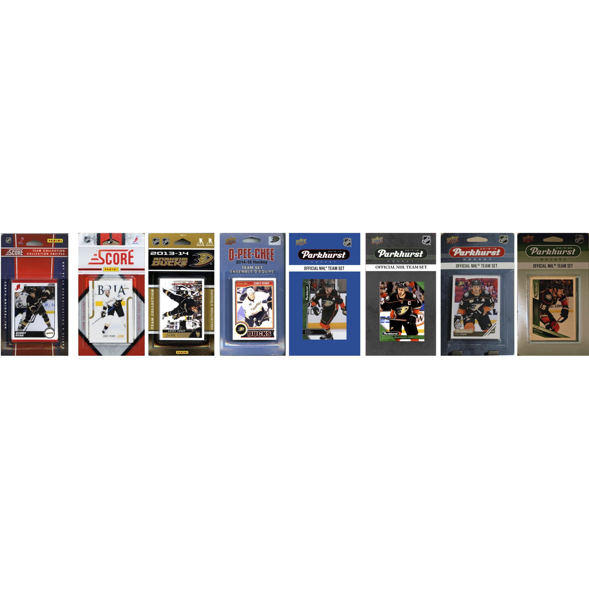NHL Anaheim Ducks 8 Different Licensed Trading Card Team Sets