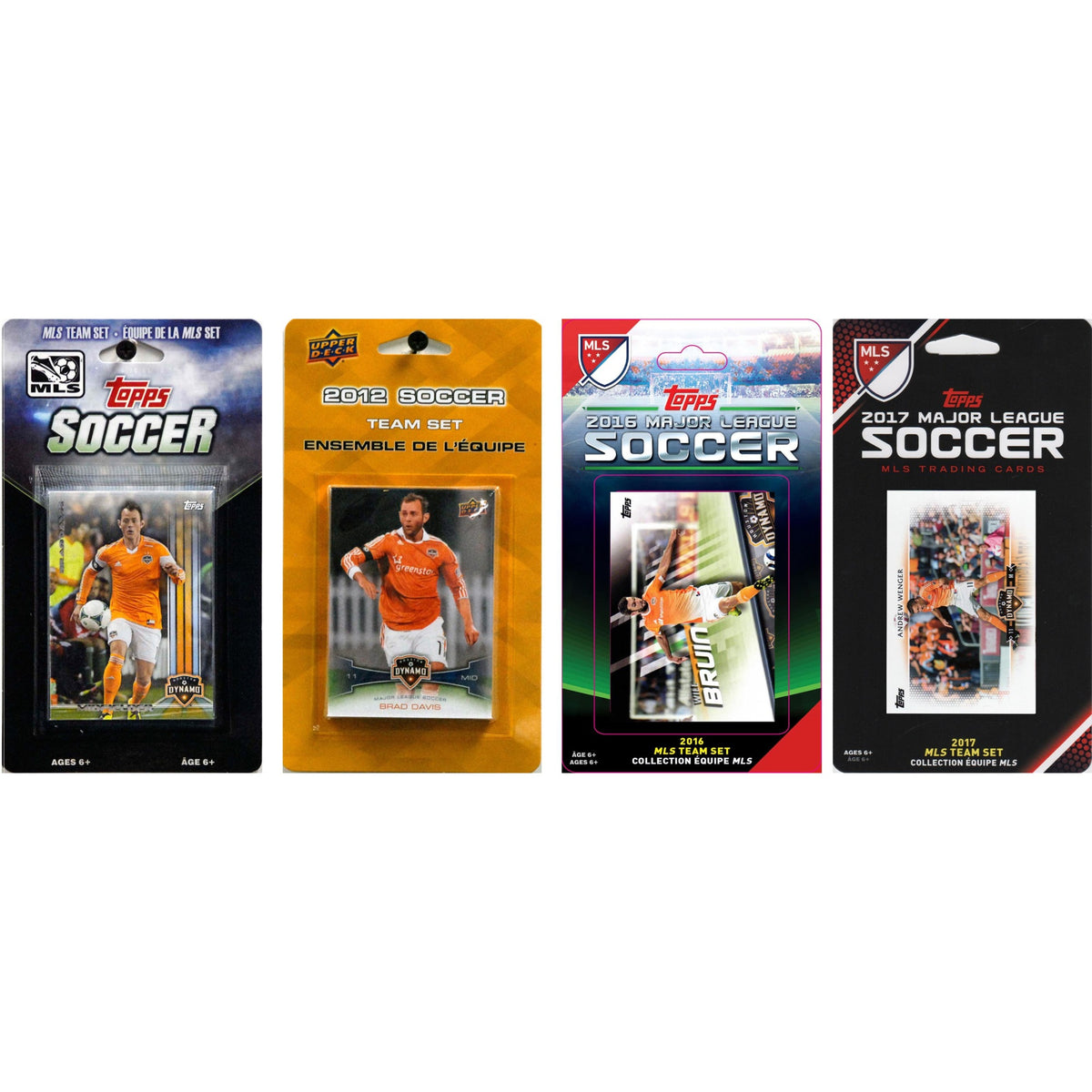 MLS Houston Dynamo 4 Different Licensed Trading Card Team Sets