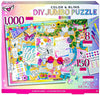 Fashion Angels Color & Bling Jumbo 1000 Piece Jigsaw Puzzle Design Kit