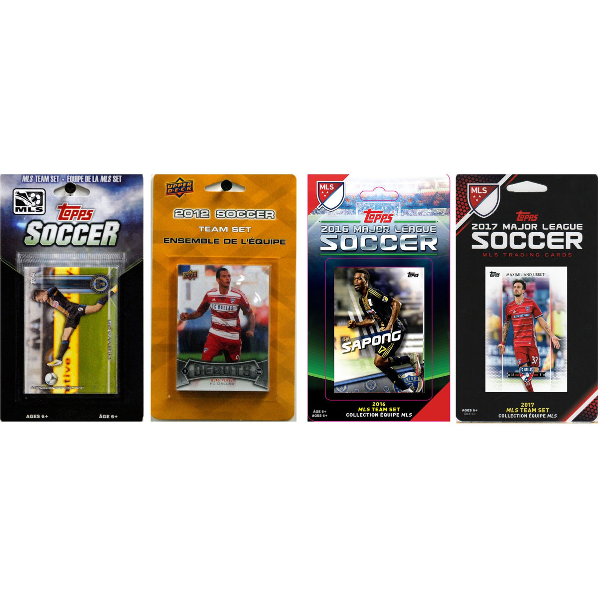 MLS FC Dallas 4 Different Licensed Trading Card Team Sets