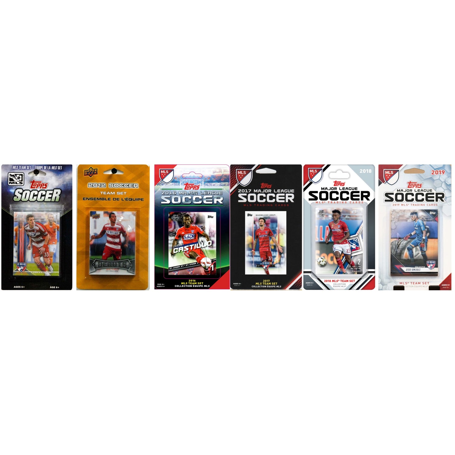 C & I Collectibles Mls Fc Dallas 6 Different Licensed Trading Card Team Sets