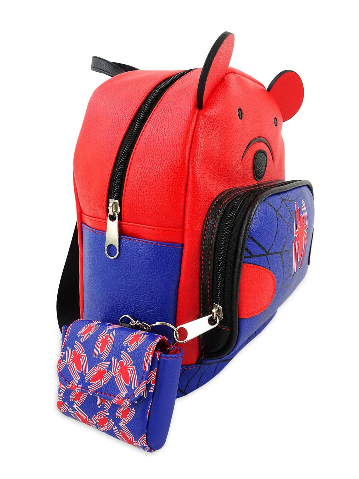 Marvel Spider-Man Bear 10 Inch Pleather Backpack W/ Coin Purse