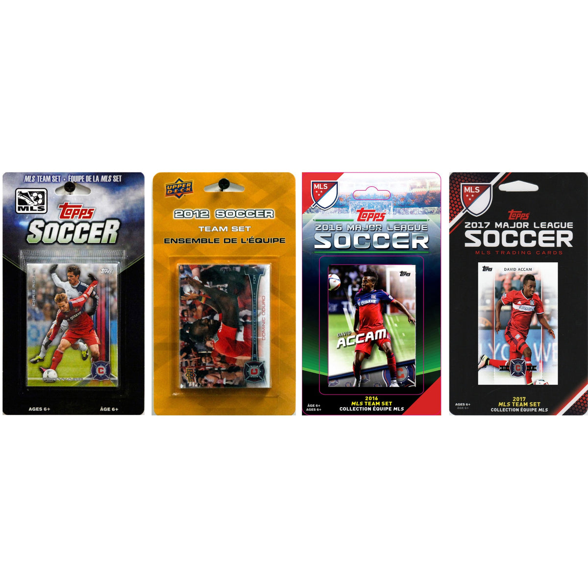 MLS Chicago Fire 4 Different Licensed Trading Card Team Sets