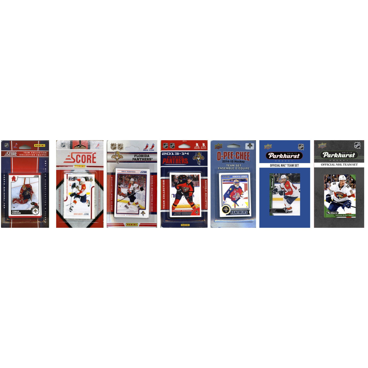 NHL Florida Panthers 7 Different Licensed Trading Card Team Sets
