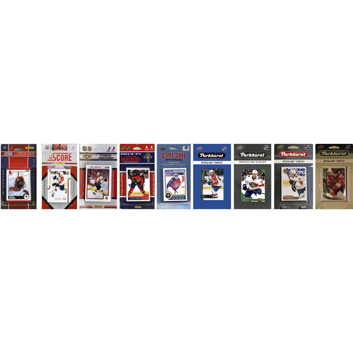 NHL Florida Panthers 9 Different Licensed Trading Card Team Sets