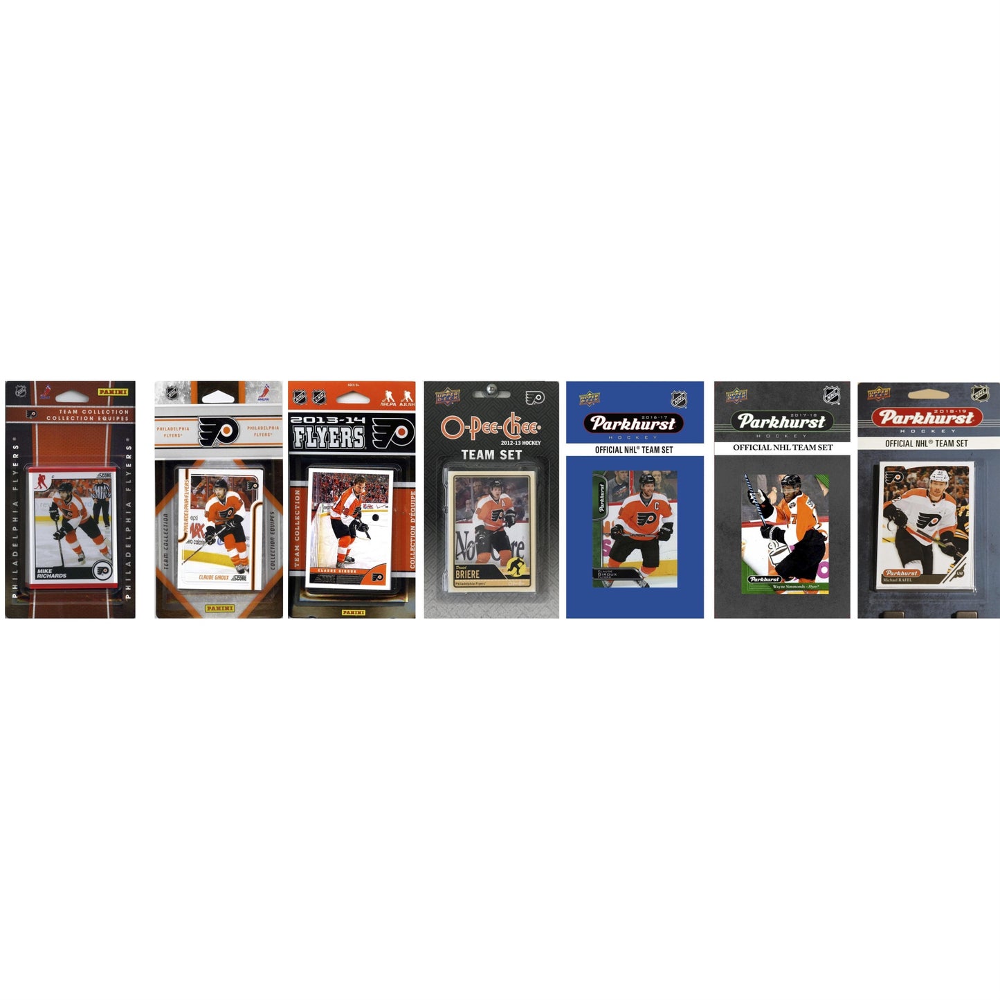 NHL Philadelphia Flyers 7 Different Licensed Trading Card Team Sets