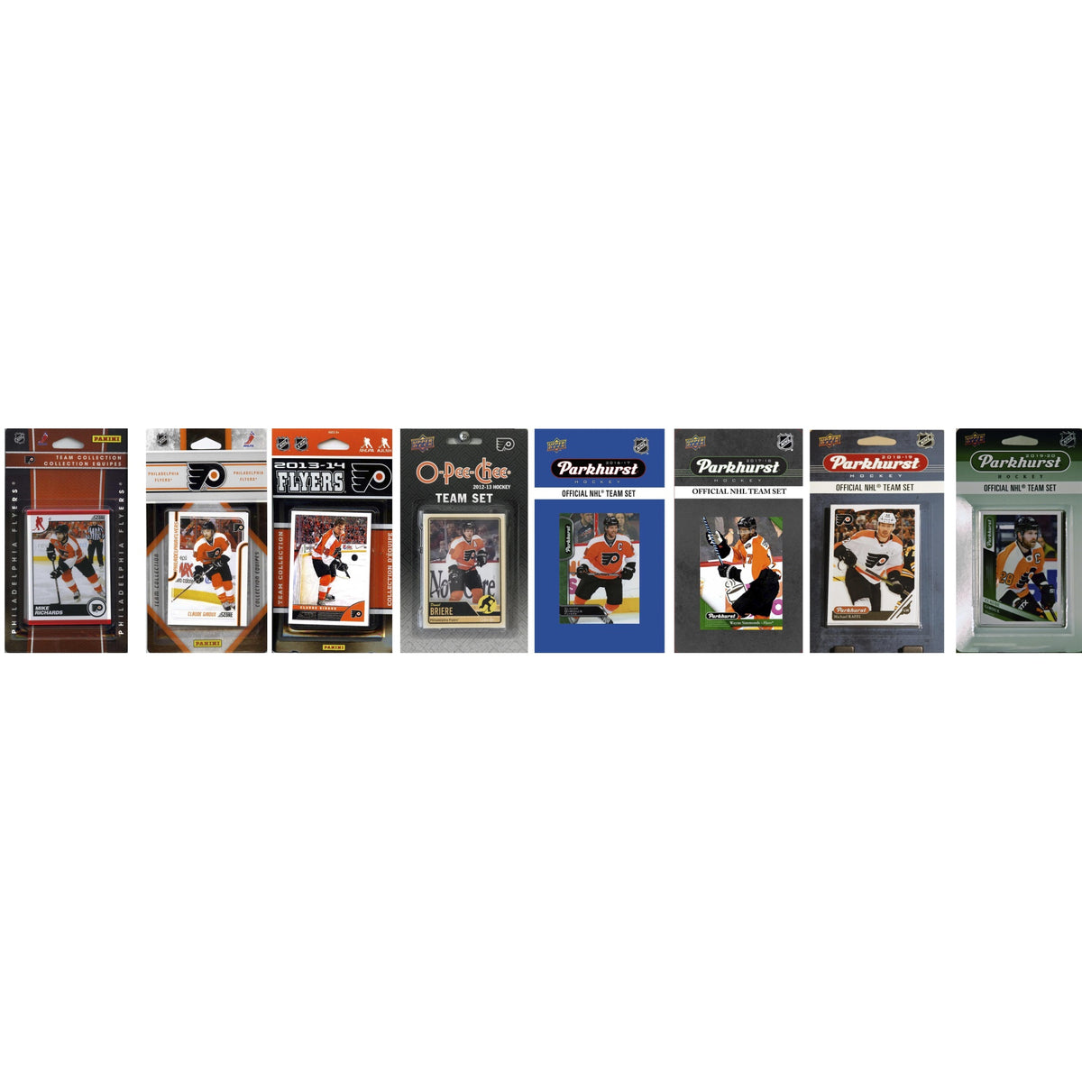 NHL Philadelphia Flyers 8 Different Licensed Trading Card Team Sets