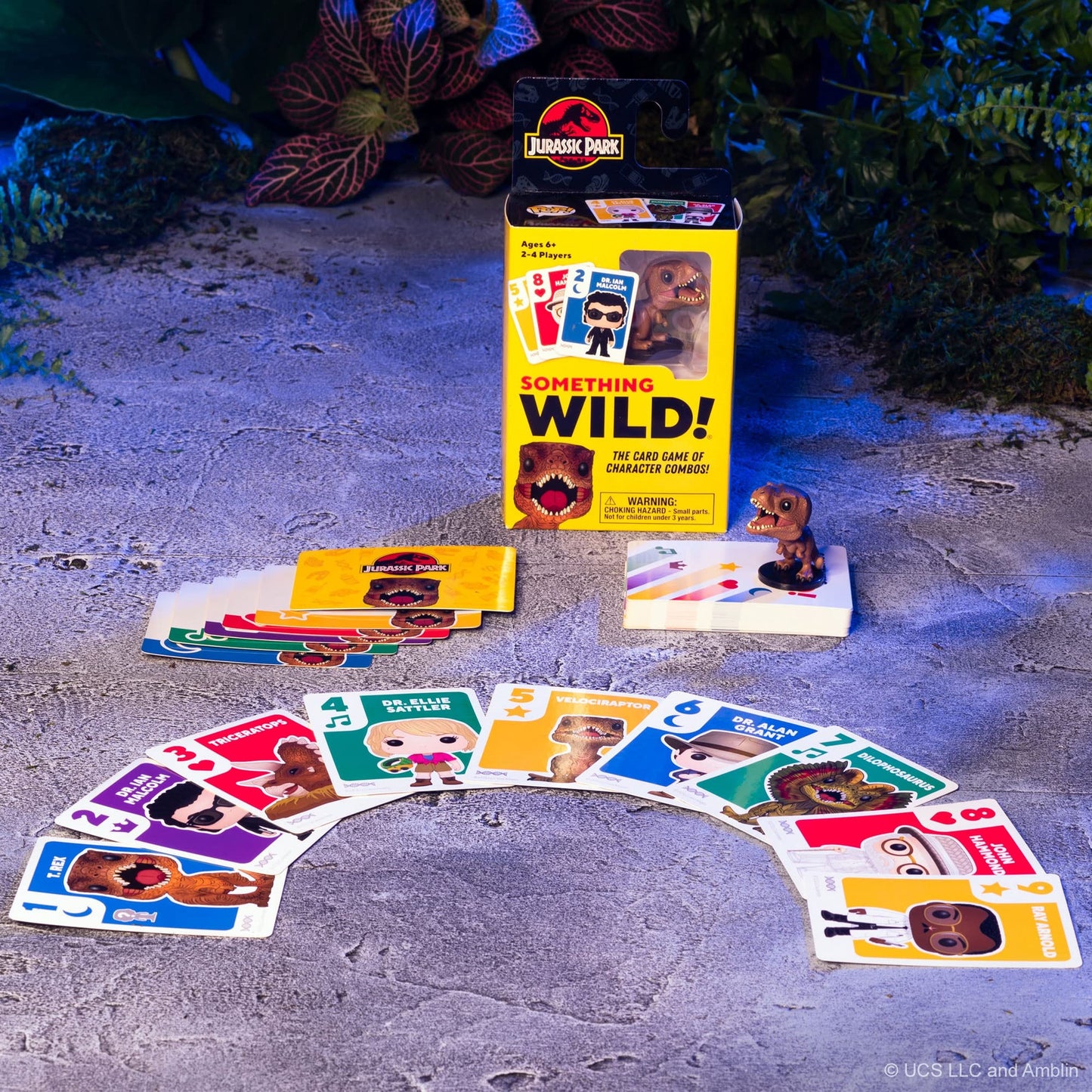 Funko Something Wild! Jurassic Park With T. Rex Pocket Pop! Card Game For 2-4 Players Ages 6 And Up