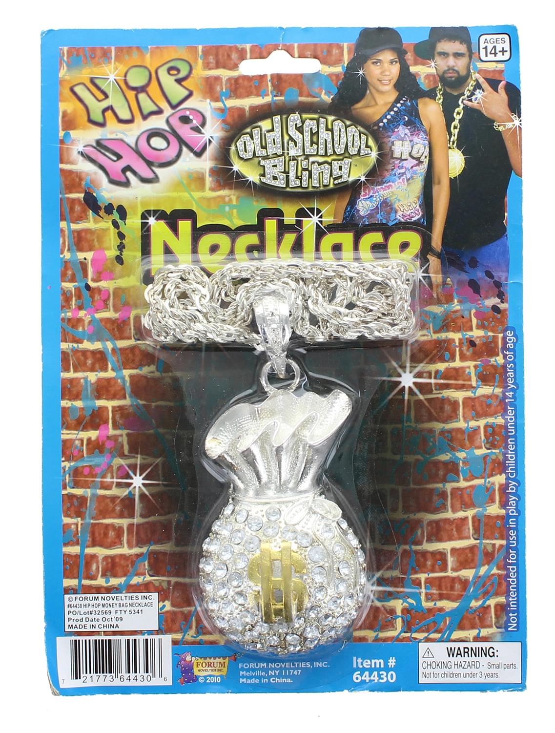 Hip Hop Money Bag Costume Necklace