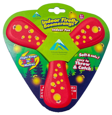 Indoor Firefly Boomerangs - Blue or Red - Fun indoor foam boomerangs for kids