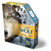 I Am Blue Wolf 550 Piece Head Shaped Jigsaw Puzzle Madd Capp