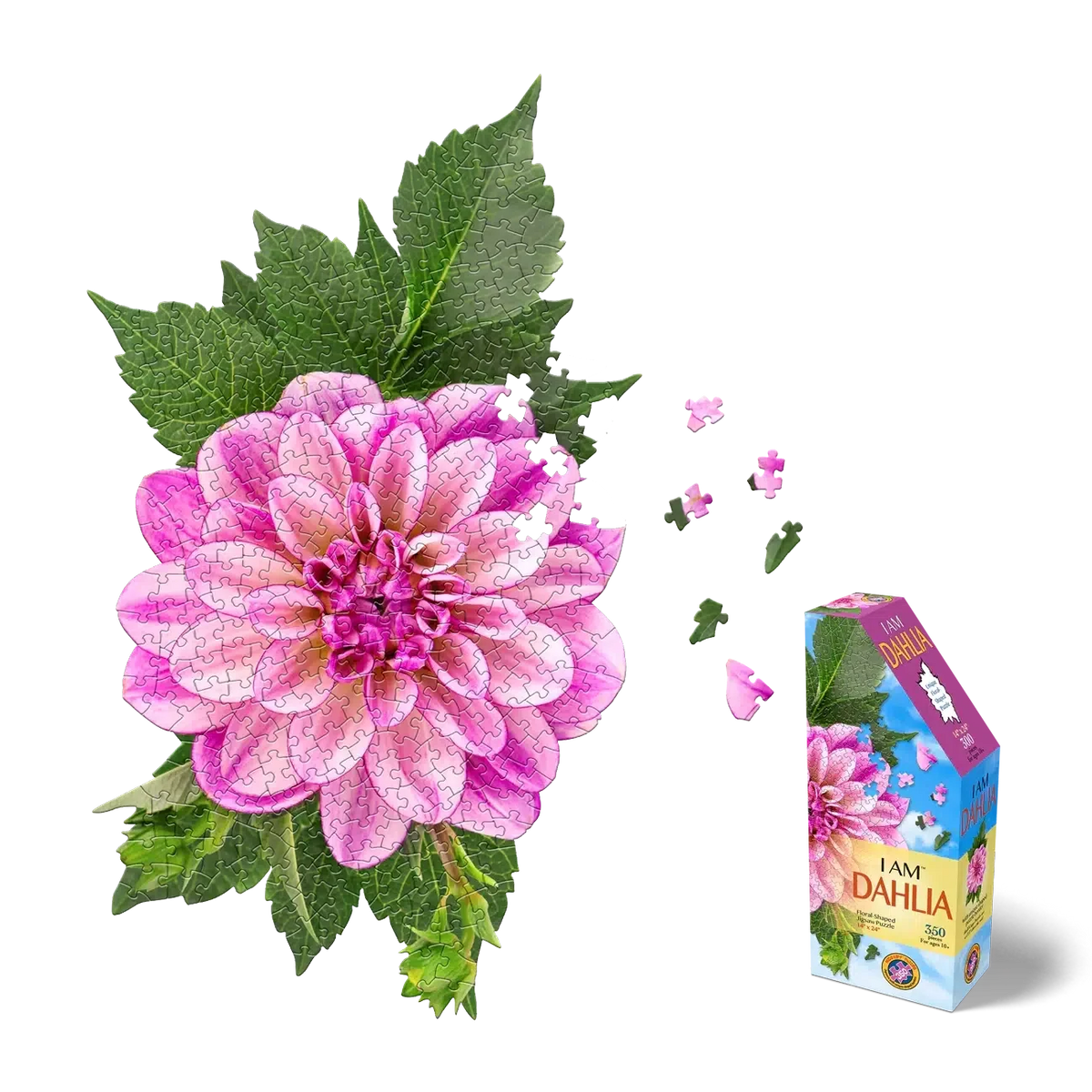 I Am Dahlia 350 Piece Floral Shaped Jigsaw Puzzle Madd Capp