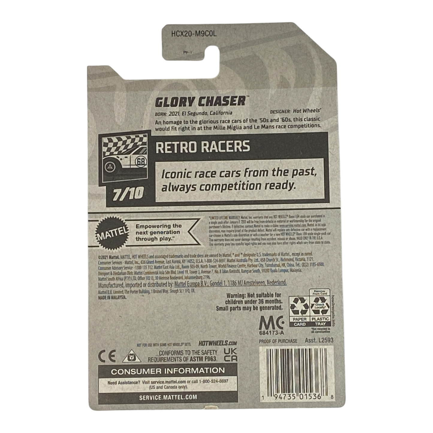 Hot Wheels Glory Chaser | Retro Racers Series 7/10