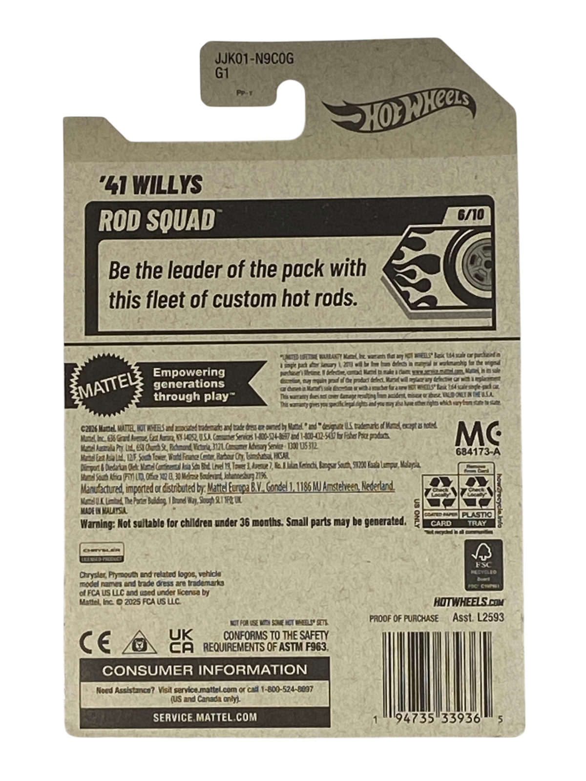 Hot Wheels '41 Willys | Rod Squad Series 6/10