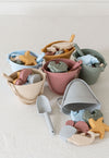 Silicone Sand bucket with toys and shovel