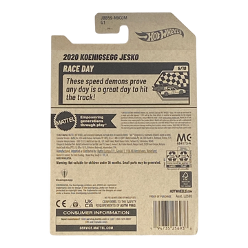 Hot Wheels 2020 Koenigsegg Jesko - HW Race Day Series 5/10