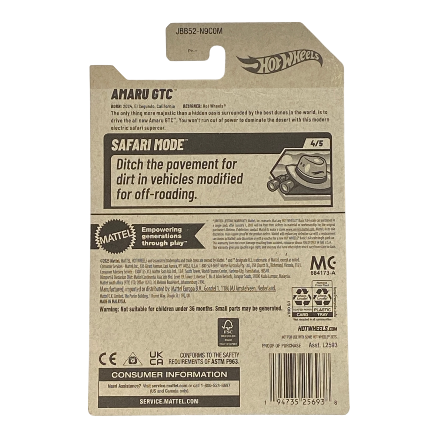 Hot Wheels Amaru GTC - Safari Mode Series 4/5