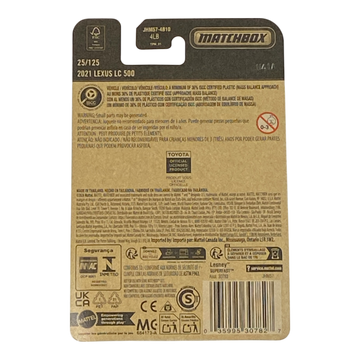 Matchbox 2021 Lexus LC 500 | 2026 Matchbox Series 25/125