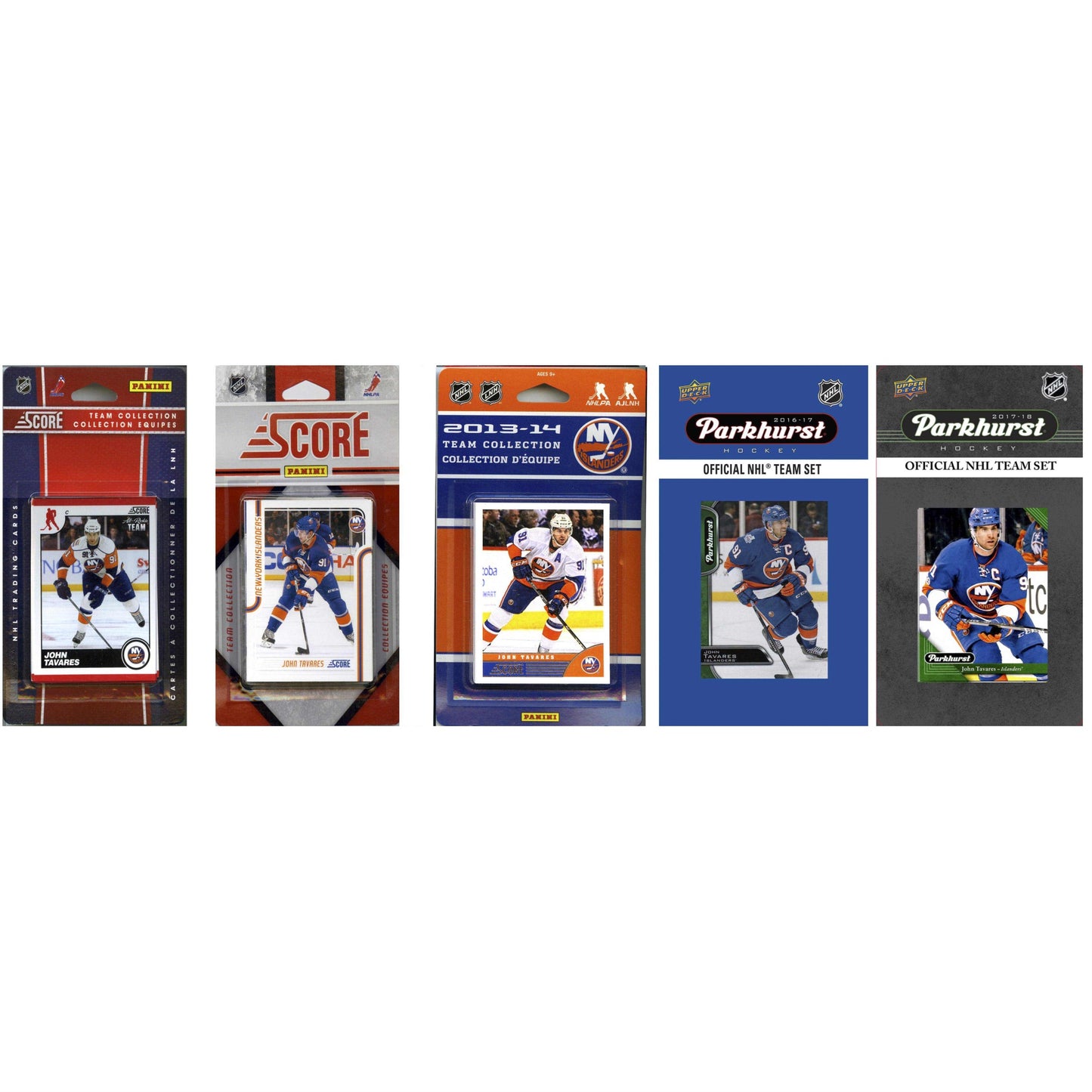 Nhl New York Islanders 5 Different Licensed Trading Card Team Sets